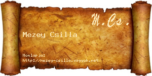 Mezey Csilla névjegykártya