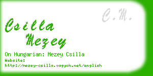 csilla mezey business card